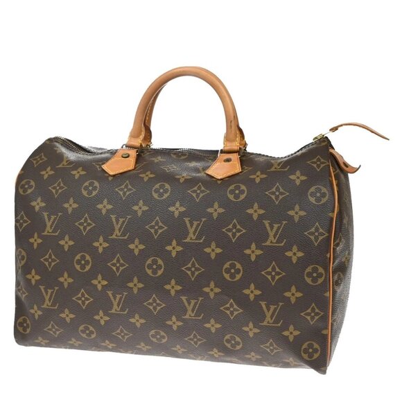 LOUIS VUITTON Speedy 35 Travel Hand Bag Monogram Leather Brown M41524 20KB513 - Picture 1 of 14